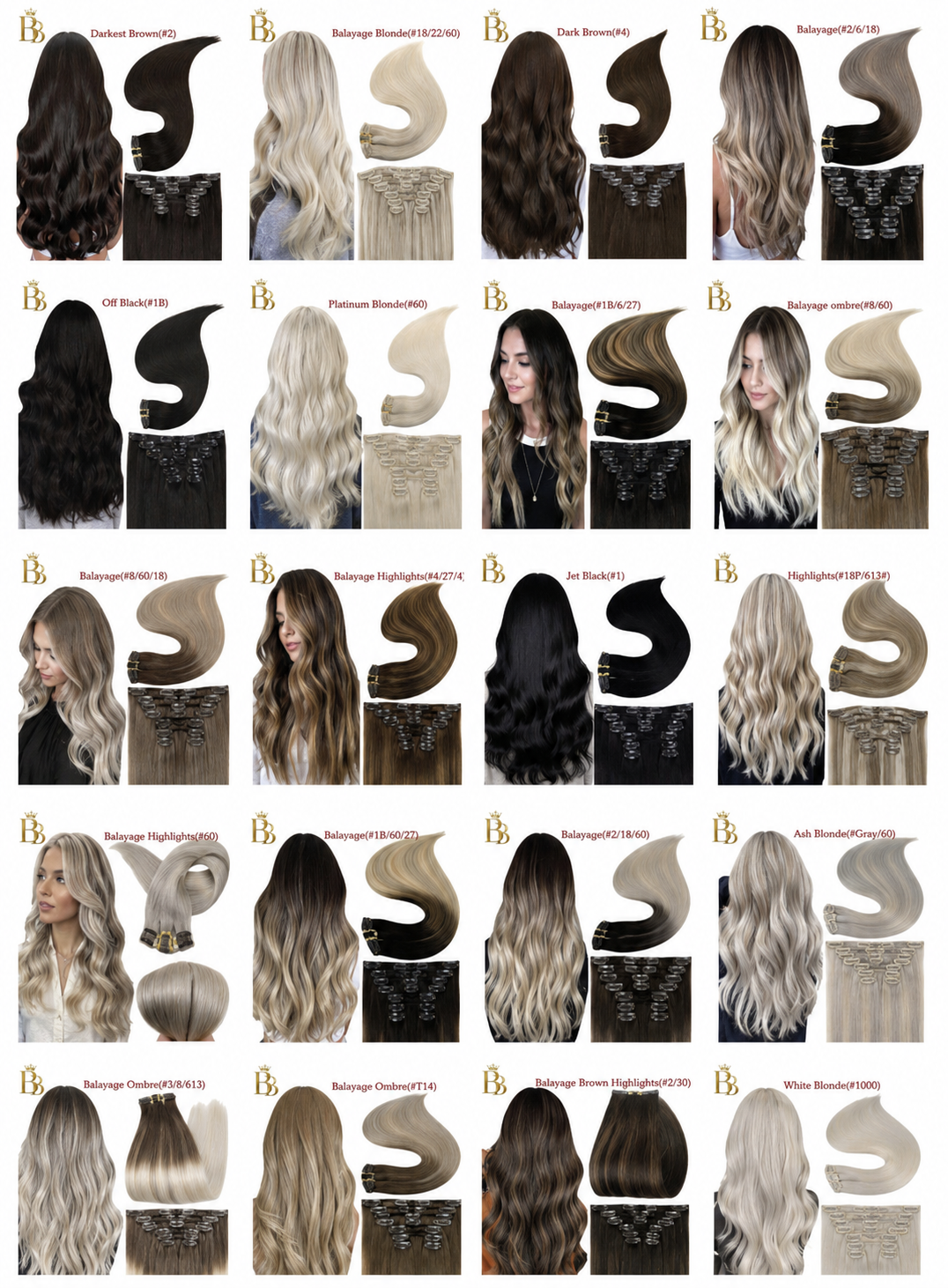 Hoe kies je de juiste kleur haarextensions? Complete kleurengids