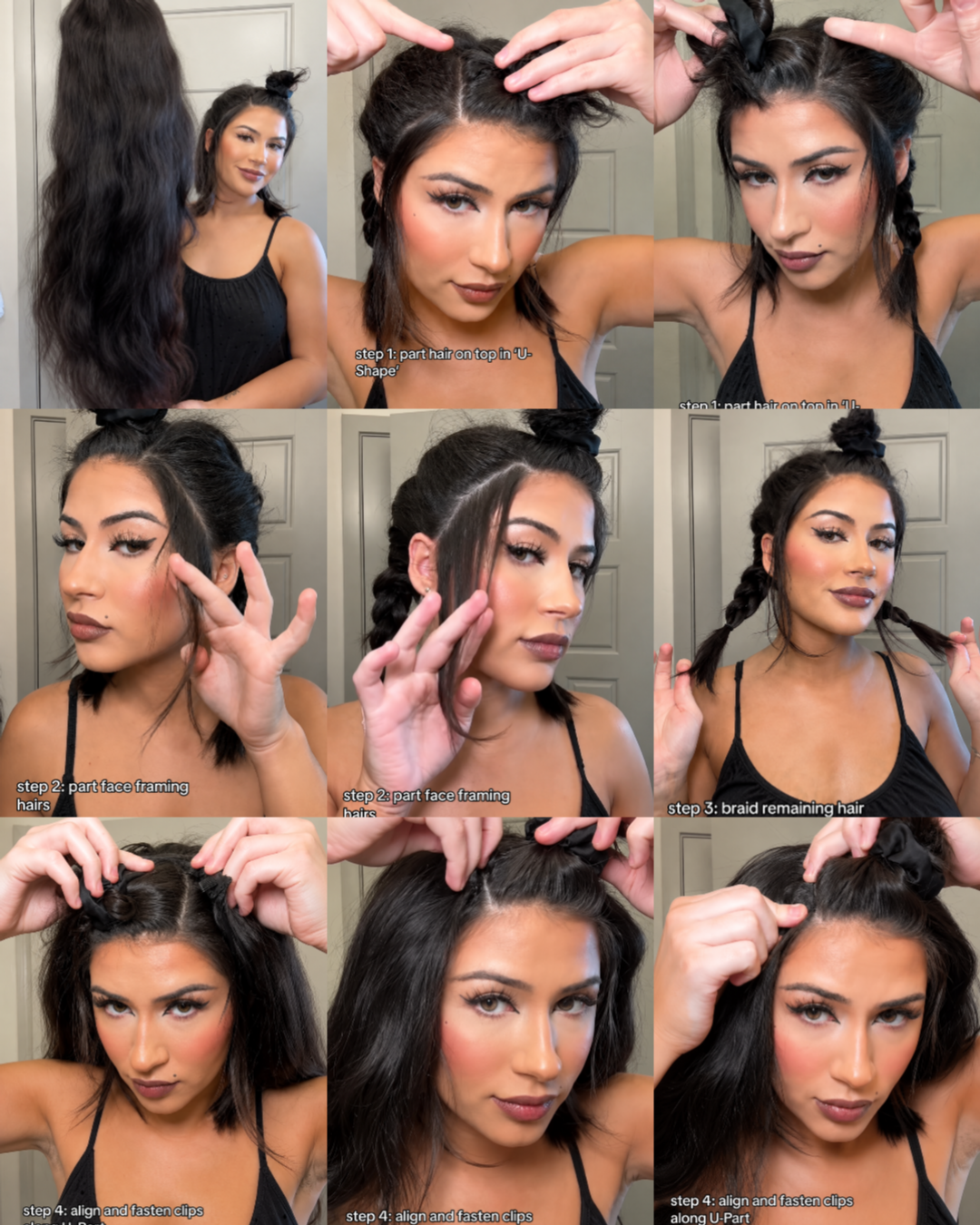 U-part wig 300g real human hair - installation, styling and care guide BaddieBundlesStore