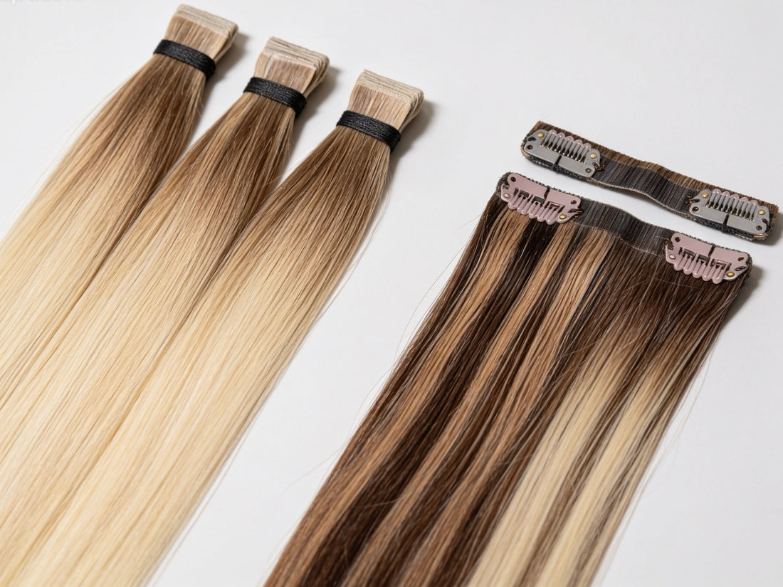 Clip-in extensions vs tape-in extensions vergelijking – Baddie Bundles luxe haar extensions gids