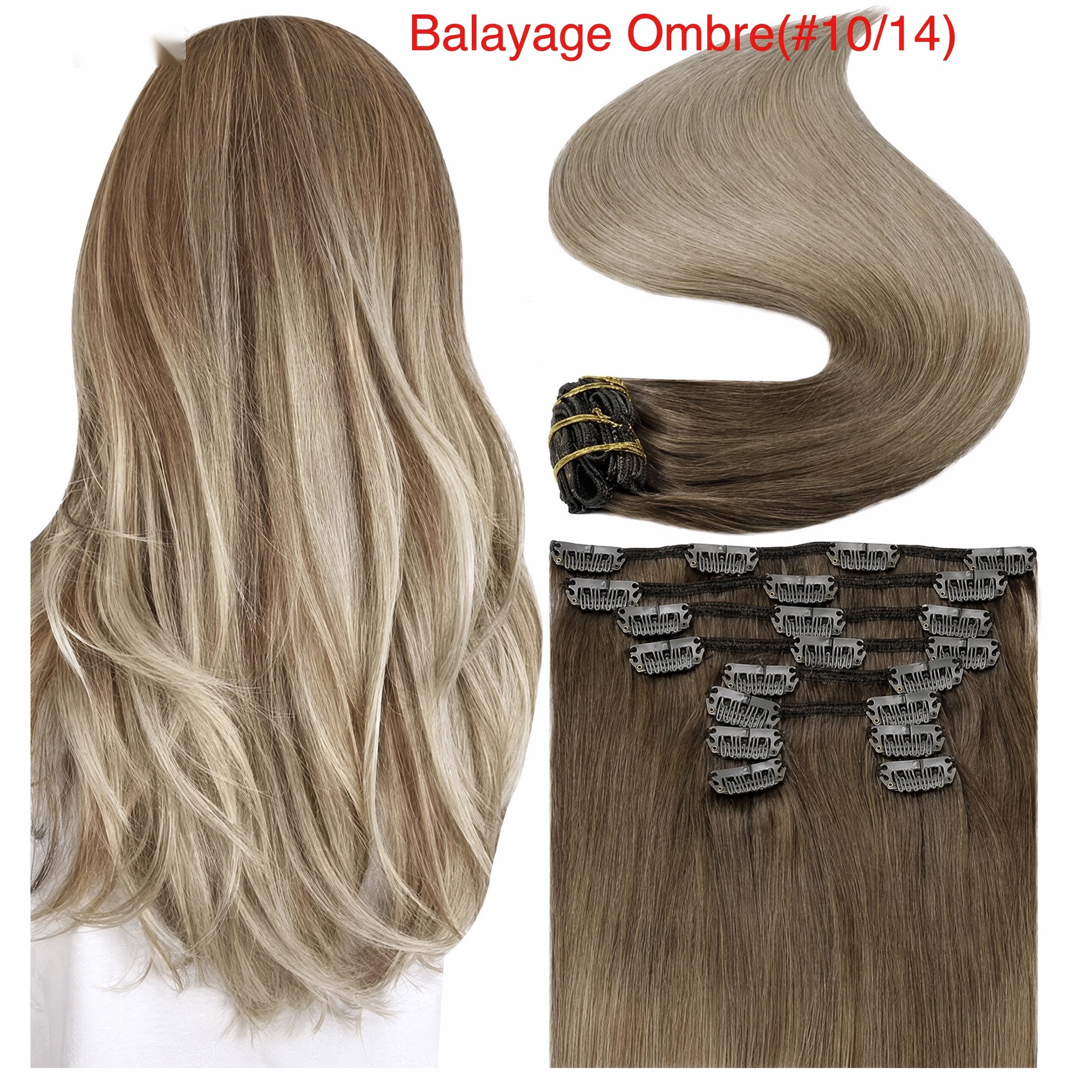 160g real human hair PU Clip-ins extensions baddiebundlesstore