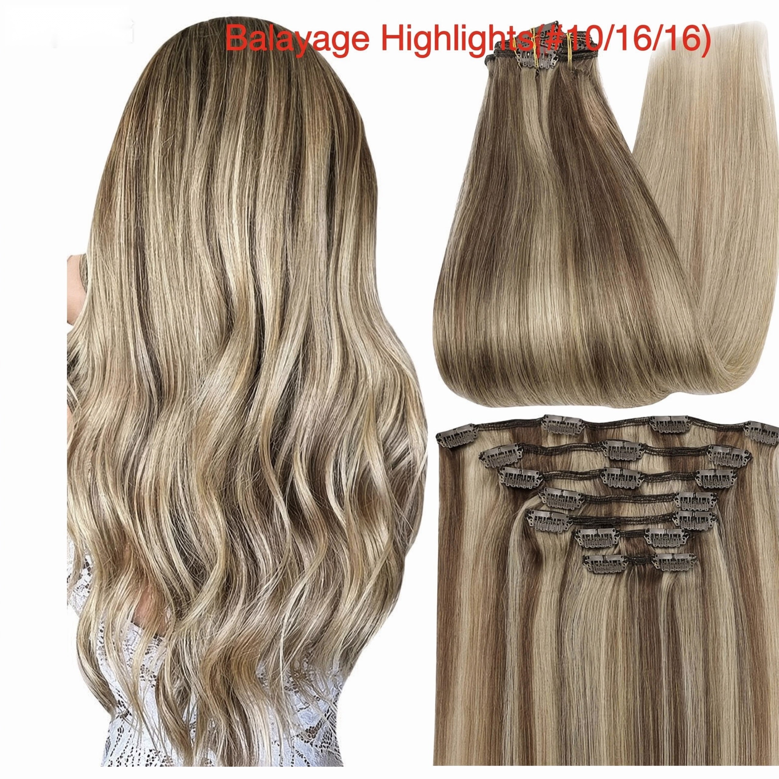 160g real human hair PU Clip-ins extensions baddiebundlesstore