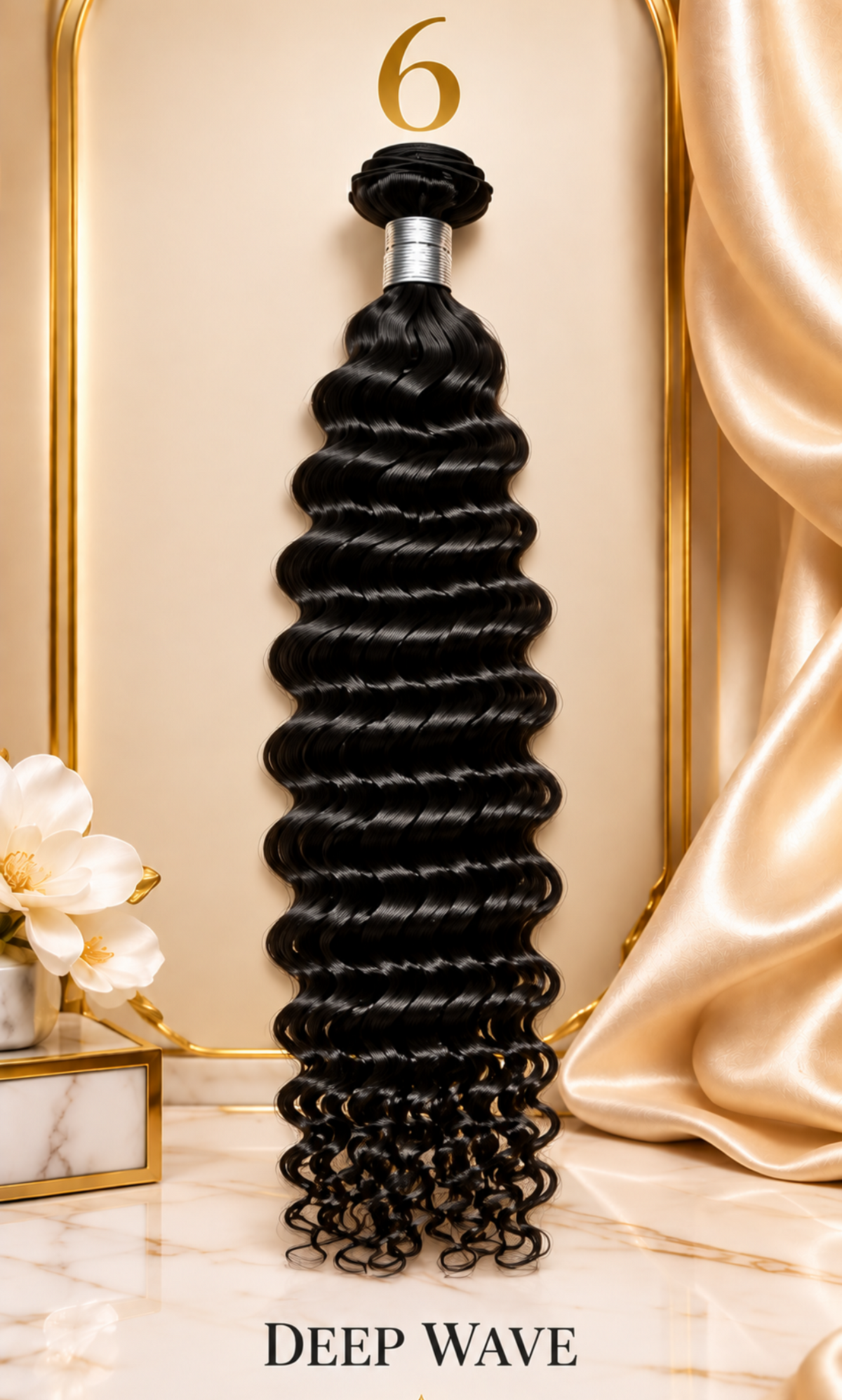 BB Curls krulsoort 6 Deep Wave, diepe golf van echt haar | BaddieBundlesStore