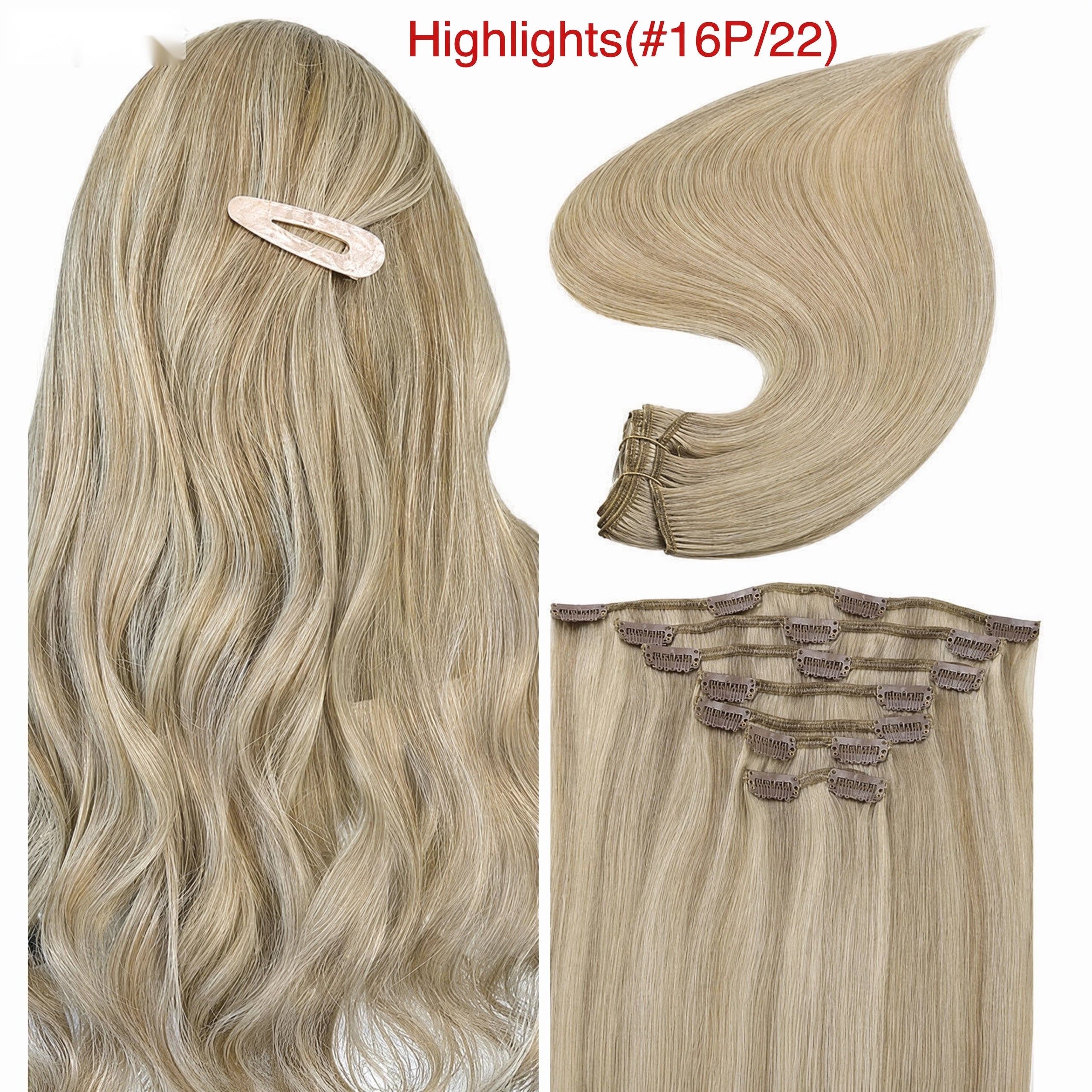 160g real human hair PU Clip-ins extensions baddiebundlesstore