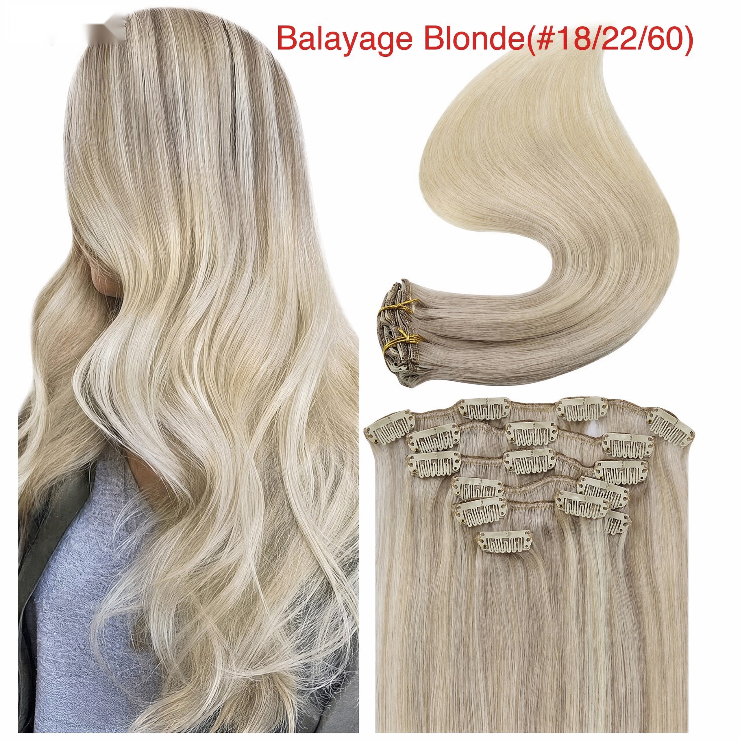 160g real human hair PU Clip-ins extensions baddiebundlesstore