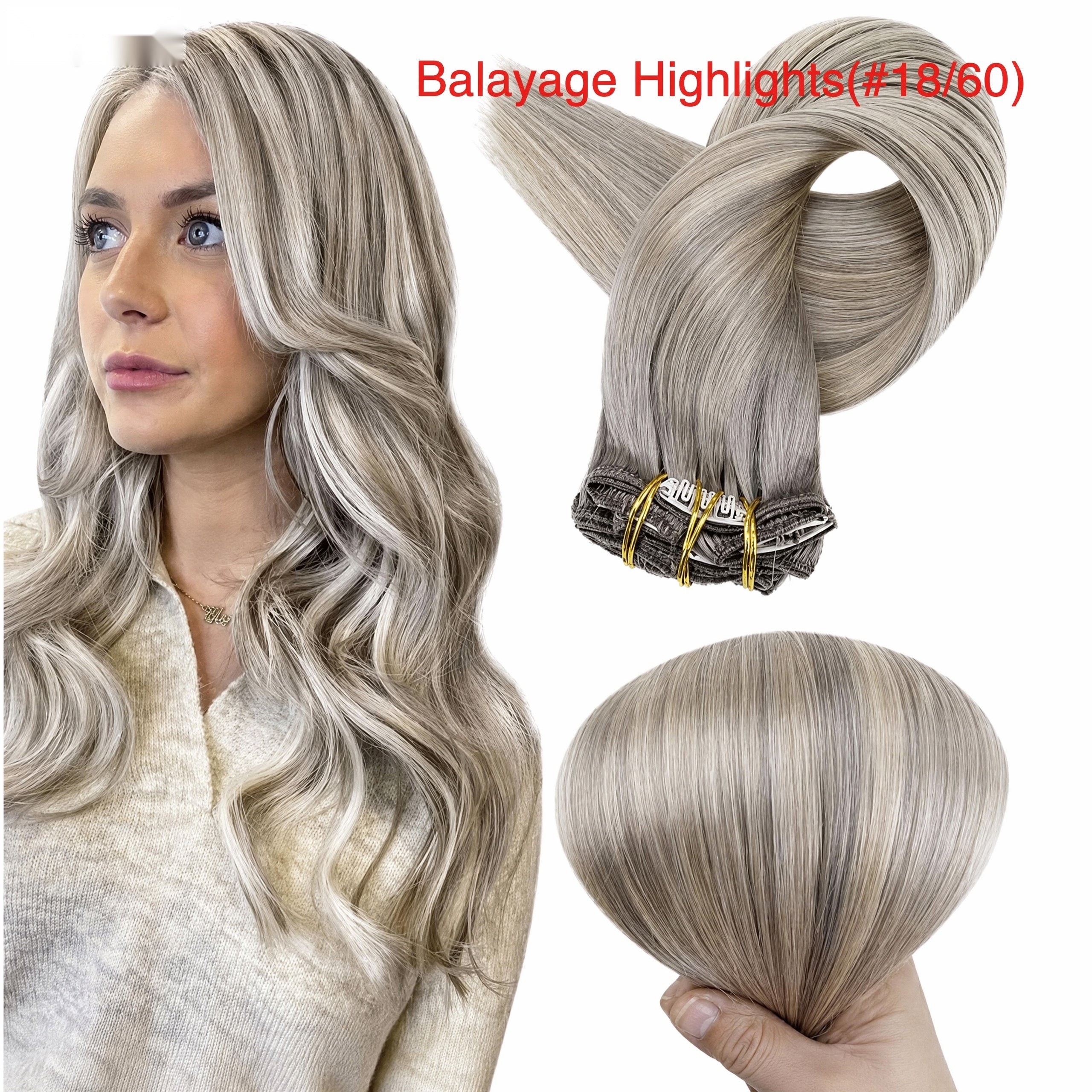 160g real human hair PU Clip-ins extensions baddiebundlesstore