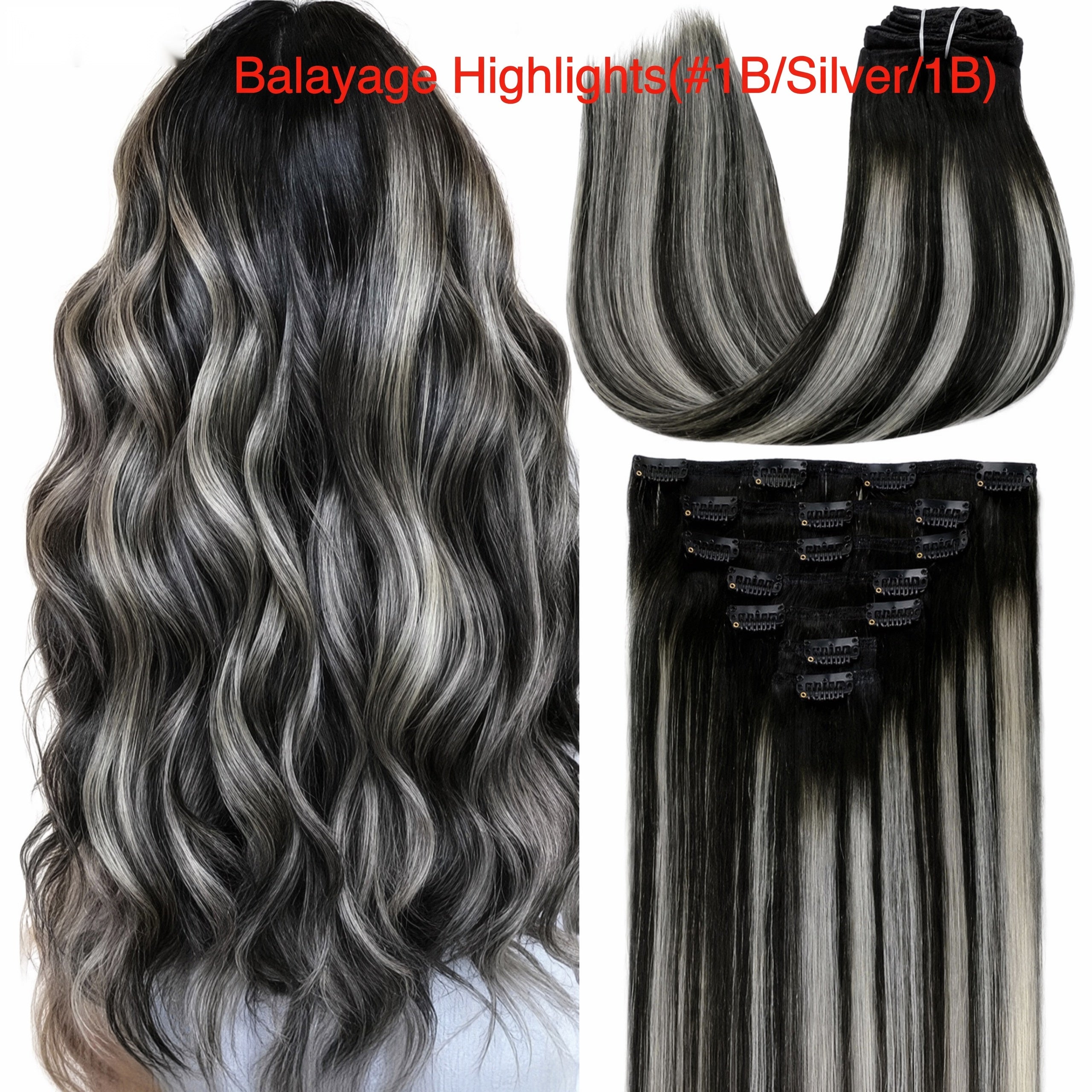 160g real human hair PU Clip-ins extensions baddiebundlesstore