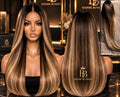 V-Part Wig balayage 200-250g Remy human hair BaddieBundlesStore