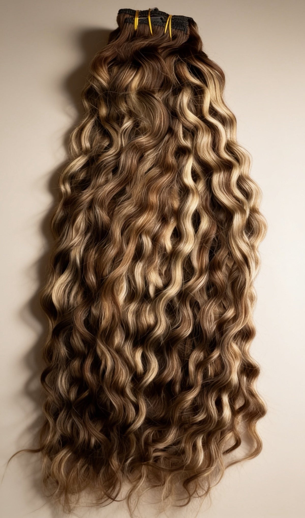 BB Express regular clip-in extensions water wave in balayage #4/27/4, 18 inch, 200g, van echt haar | BaddieBundlesStore