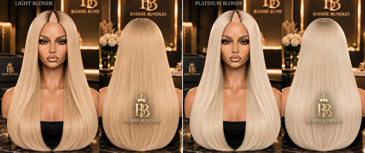 V-Part Wig lichte kleuren 200-250g Remy human hair BaddieBundlesStore