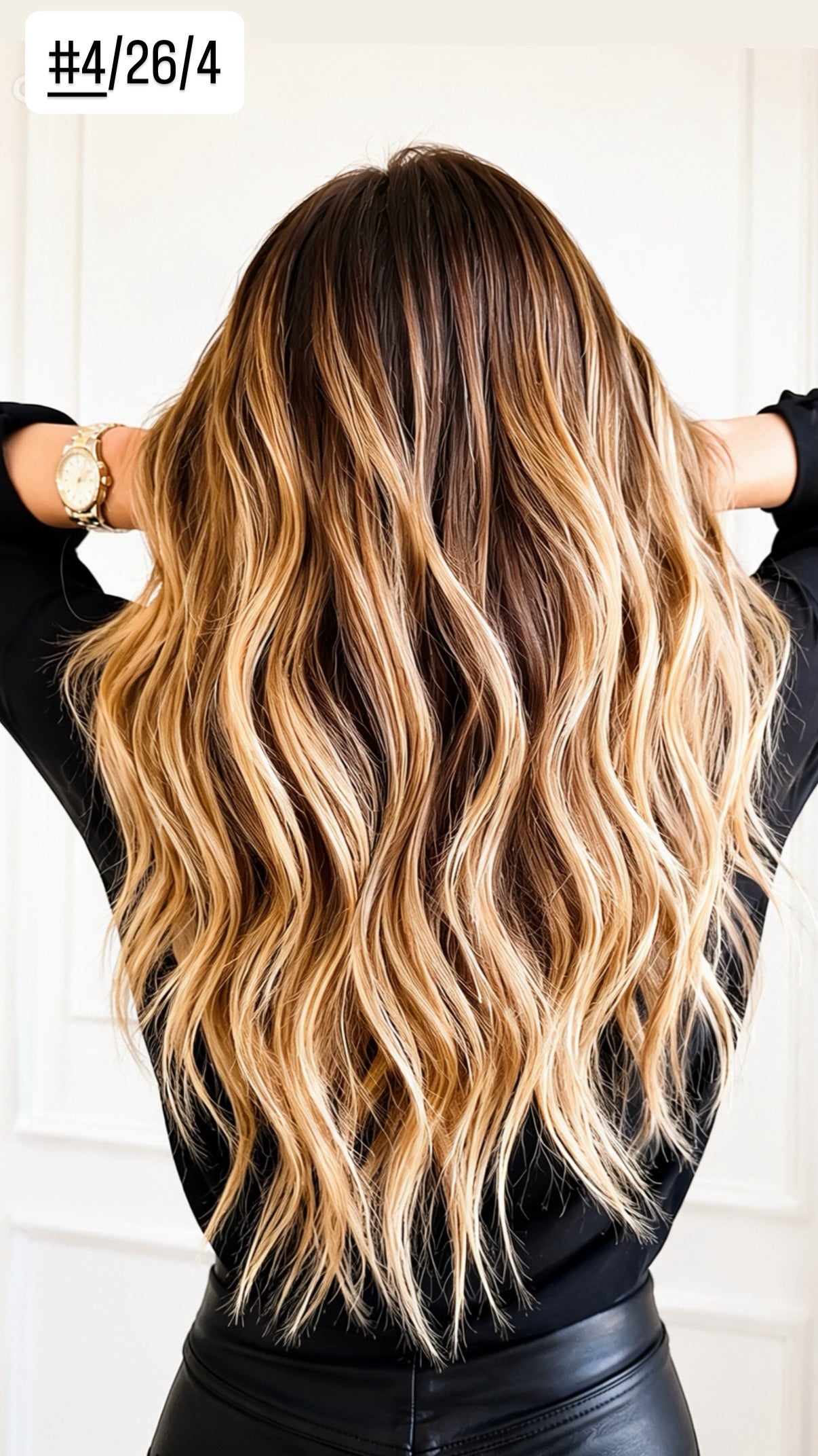 balayage clip-in extensions in kleur #4/26/4 – bruin naar warm blond met natuurlijke highlights