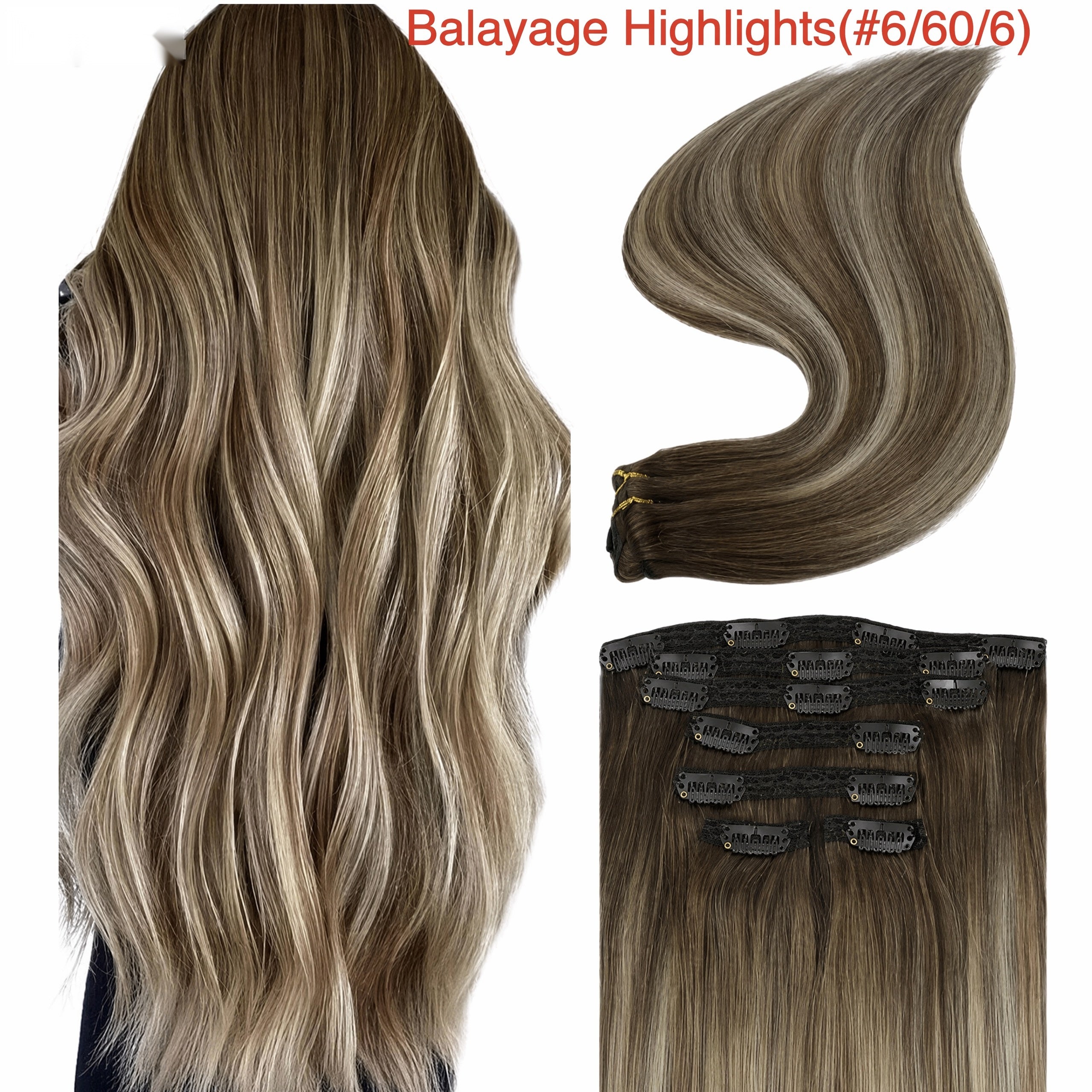 160g real human hair PU Clip-ins extensions baddiebundlesstore