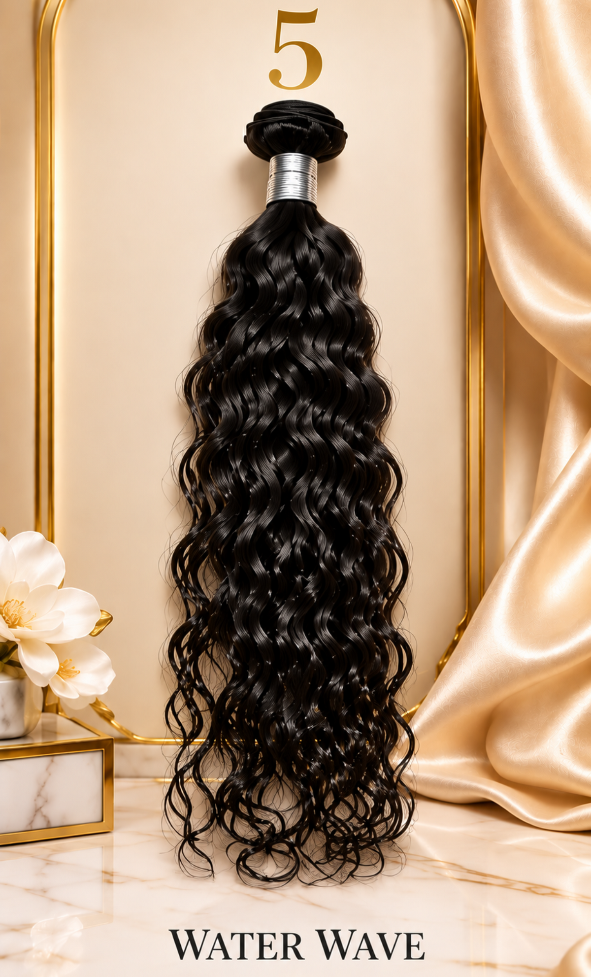 BB Curls krulsoort 5 Water Wave, natte-look golf van echt haar | BaddieBundlesStore