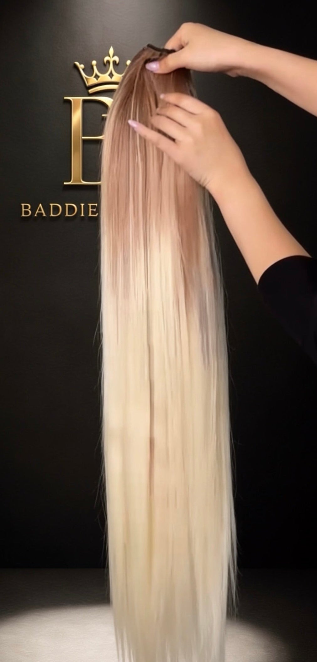 V-part Wig Remy Hair BaddieBundlesStore #8T60 lichte blond met warm blond 