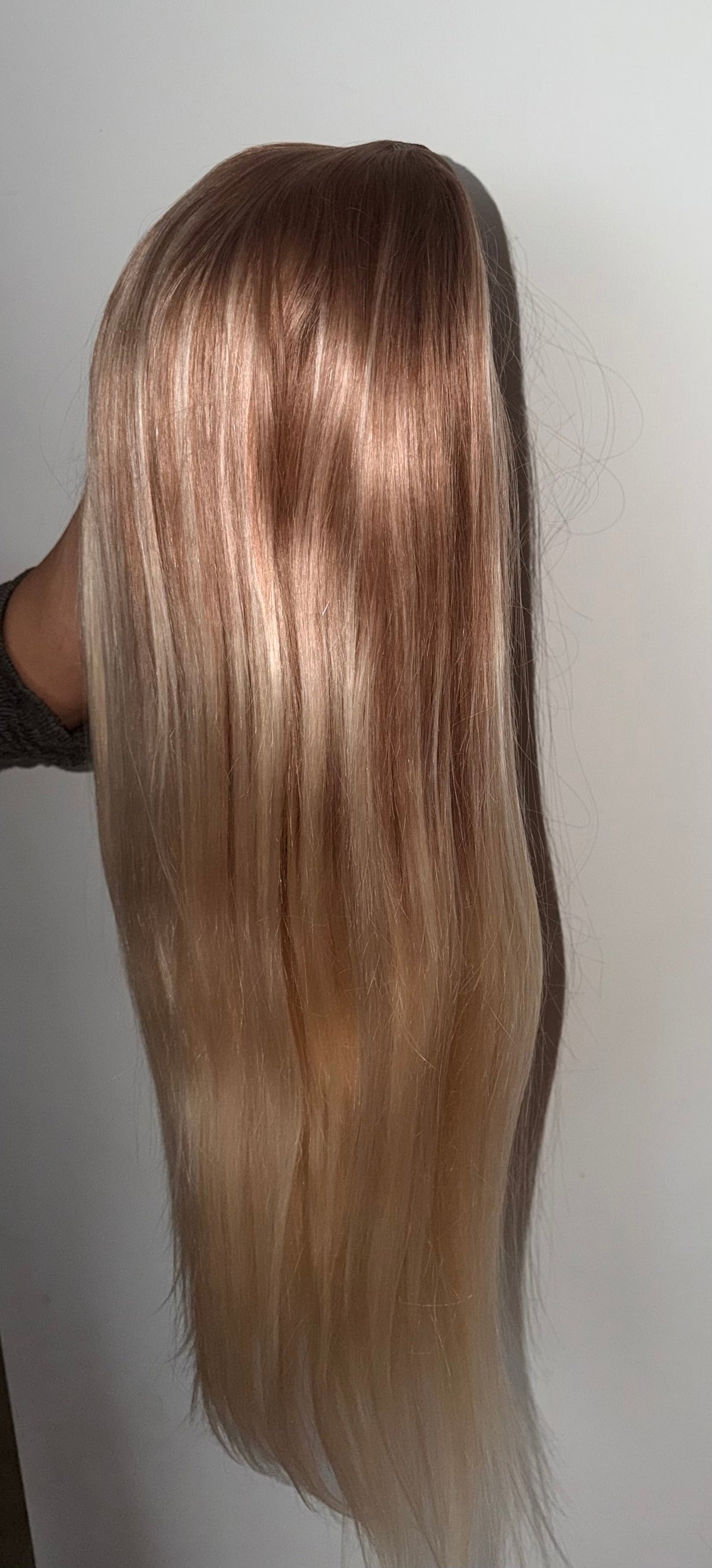 V-part Wig #8T60 echt haar, Remy haar 22 inch BaddieBundlesStore