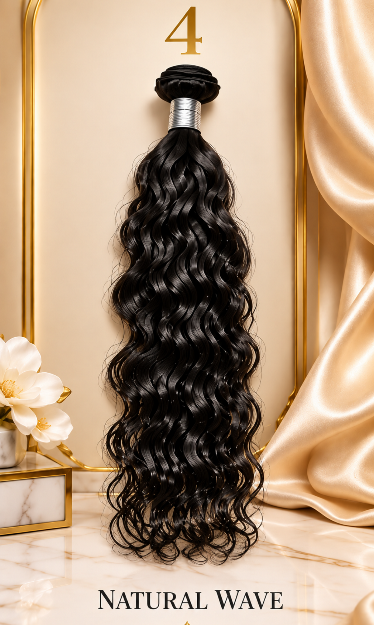 BB Curls krulsoort 4 Natural Wave, natuurlijke golf van echt haar | BaddieBundlesStore