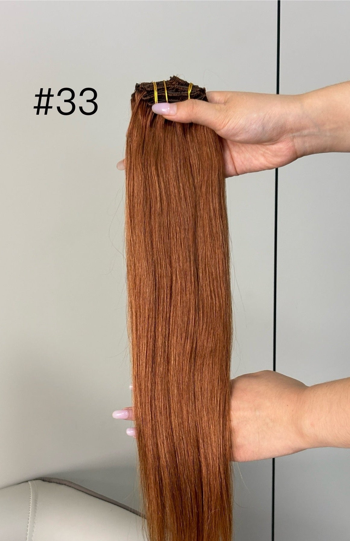Clip-in extensions van echt haar in kleur #33 | BaddieBundlesStore