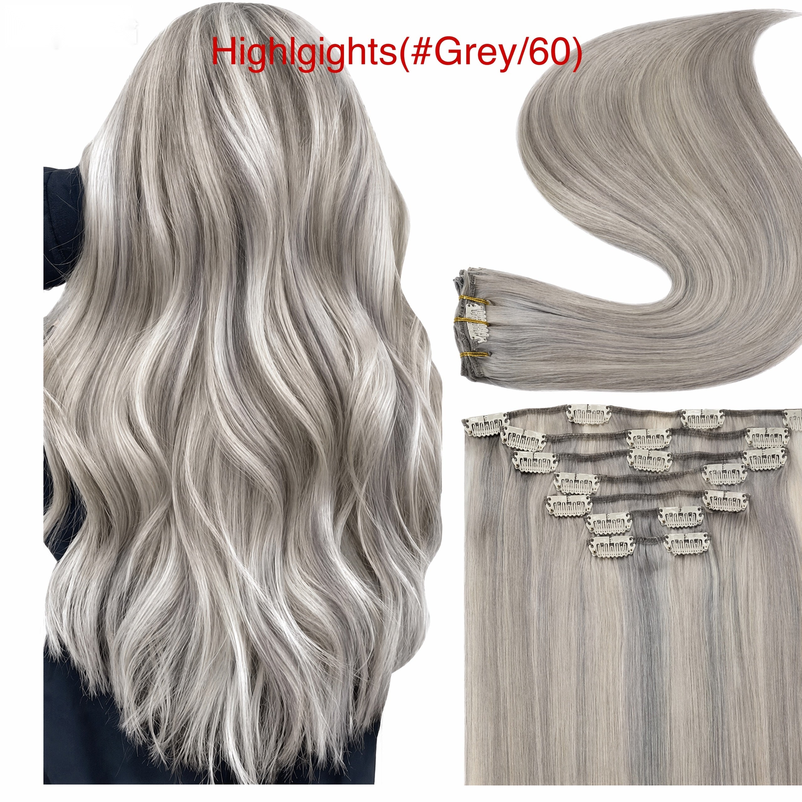 160g real human hair PU Clip-ins extensions baddiebundlesstore