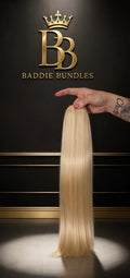 Octopus clip-in Virgin hair #60 licht blond/ platina blond BaddieBundlesStore