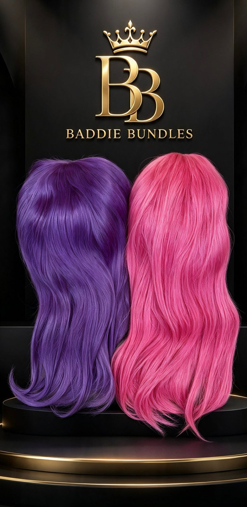 Wigs in BBK33 Purple Rage en BBK19 Hot Pink – BaddieBundlesStore