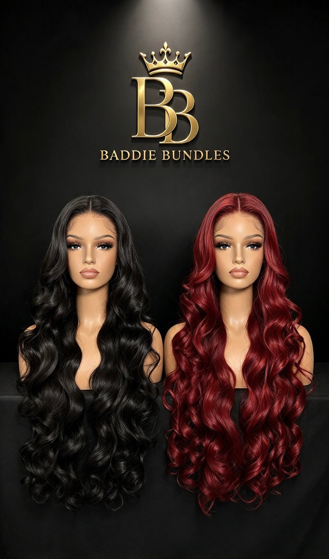 Wigs in BBK37 Jet Black en BBK14 Raging Red – BaddieBundlesStore