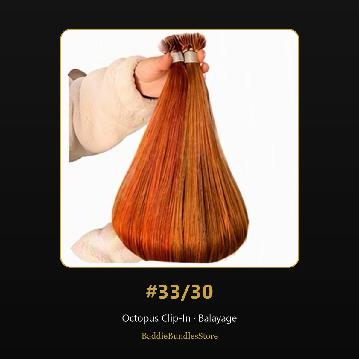 Octopus Clip-In kleur #33/30 - Balayage | BaddieBundlesStore