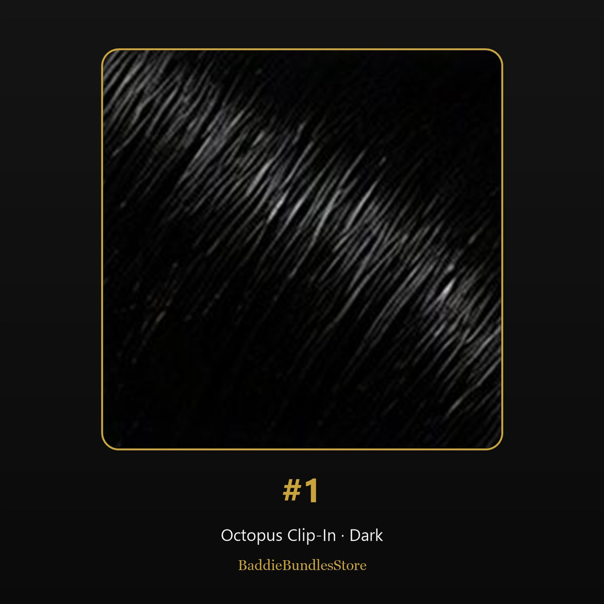 Octopus Clip-In kleur #1 - Dark | BaddieBundlesStore