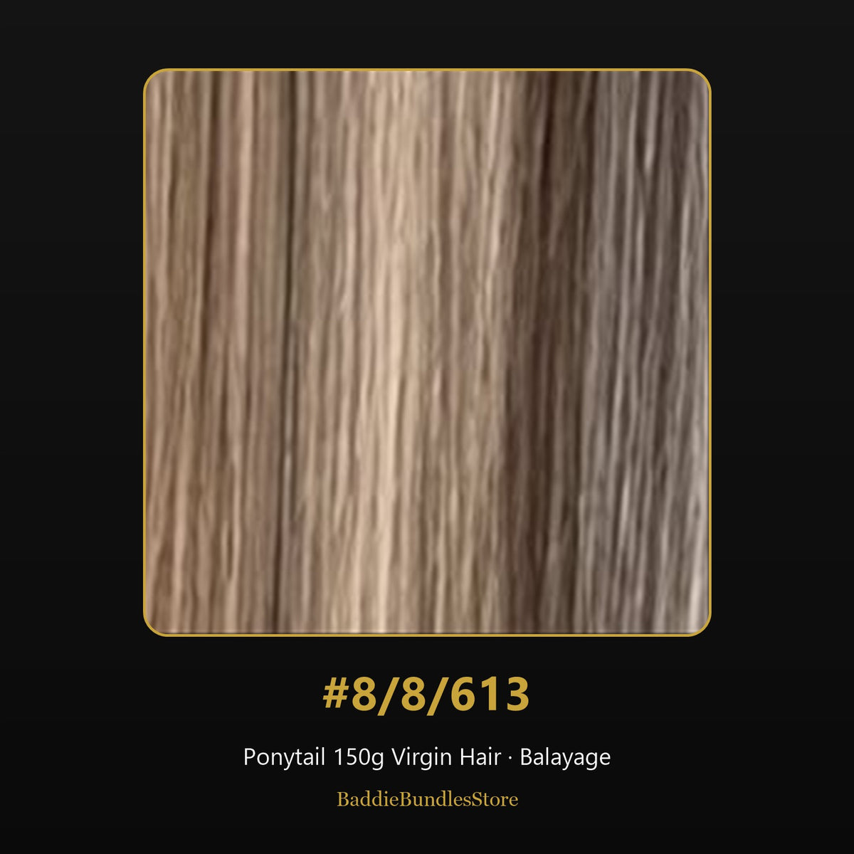 Ponytail 150g Virgin Human Hair kleur #8/8/613 - Balayage | BaddieBundlesStore