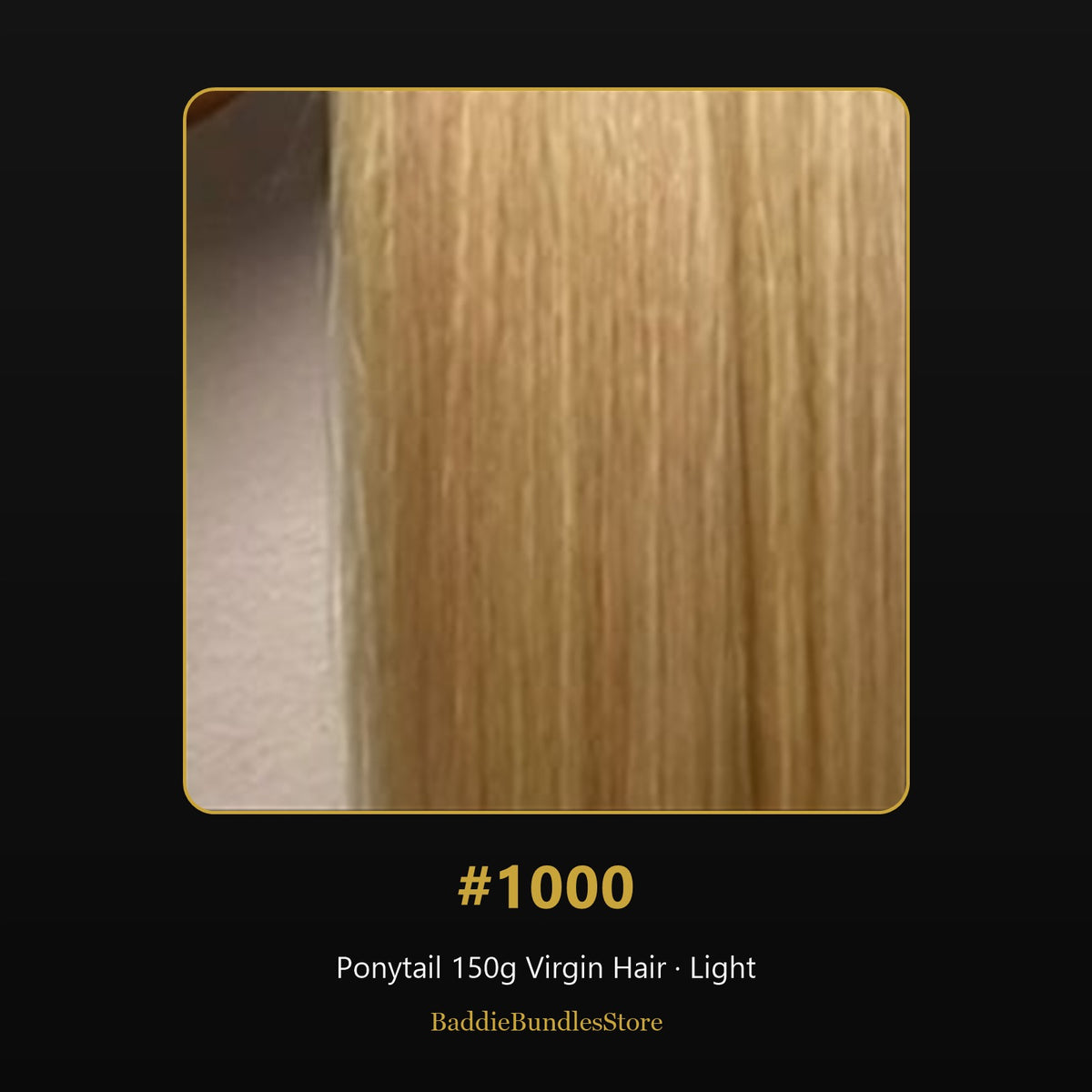 Ponytail 150g Virgin Human Hair kleur #1000 - Light | BaddieBundlesStore