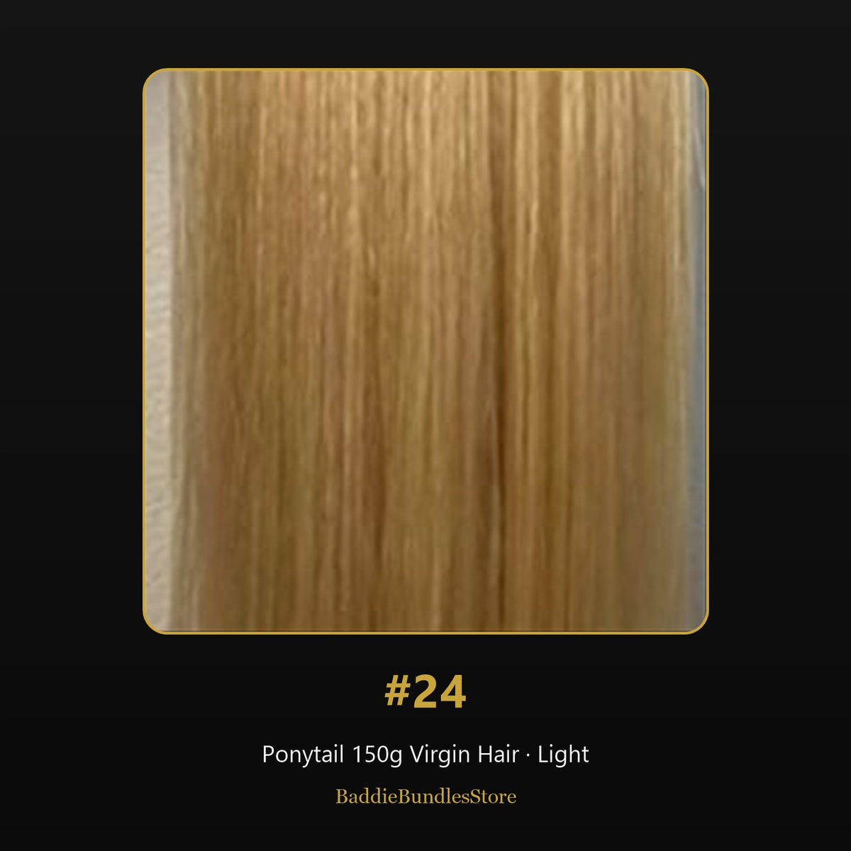 Ponytail 150g Virgin Human Hair kleur #24 - Light | BaddieBundlesStore