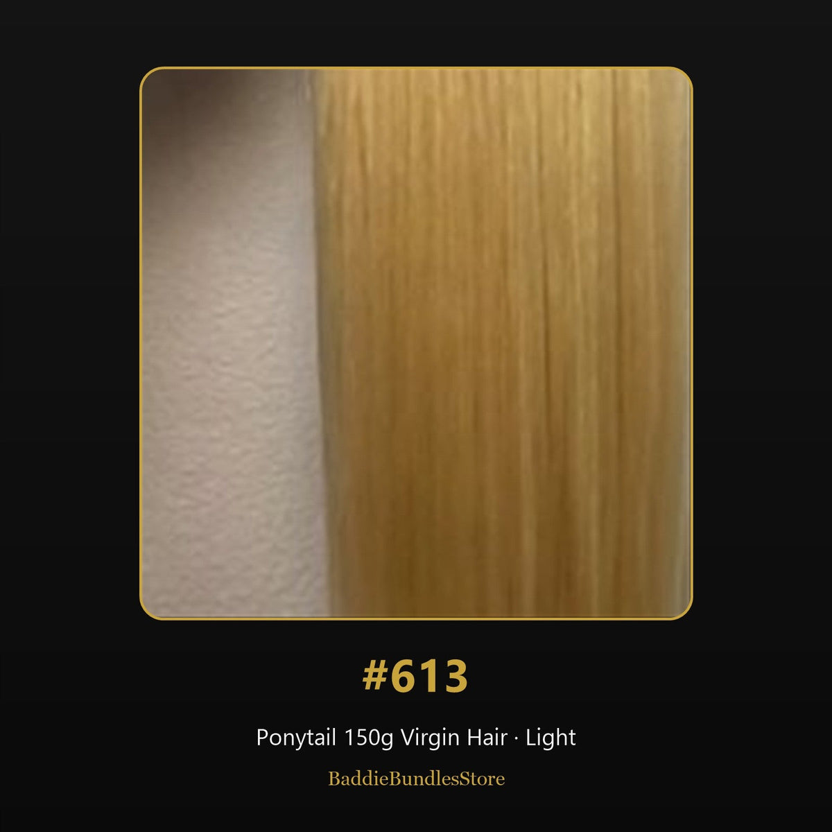 Ponytail 150g Virgin Human Hair kleur #613 - Light | BaddieBundlesStore