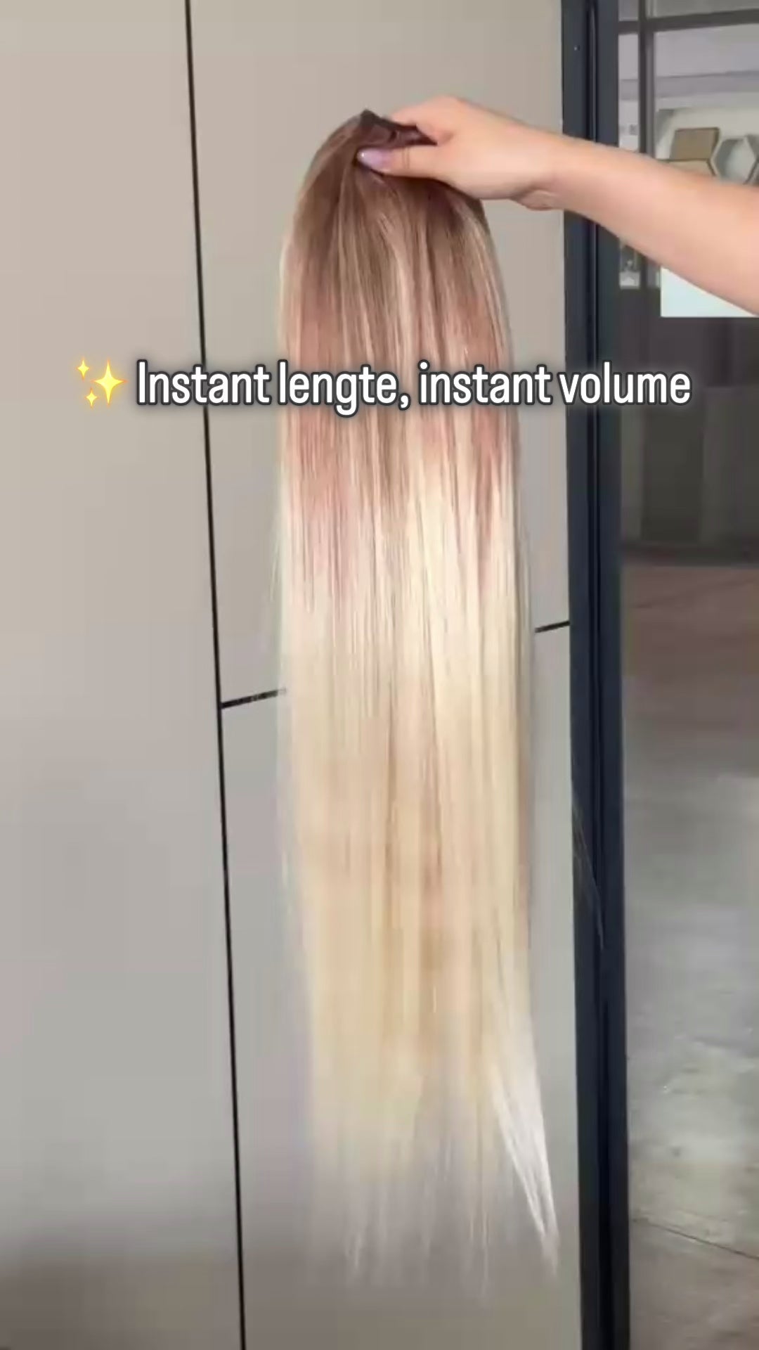 BB Express V-Part Wig | 250g Remy haar | Balayage #8T60 | 22 inch