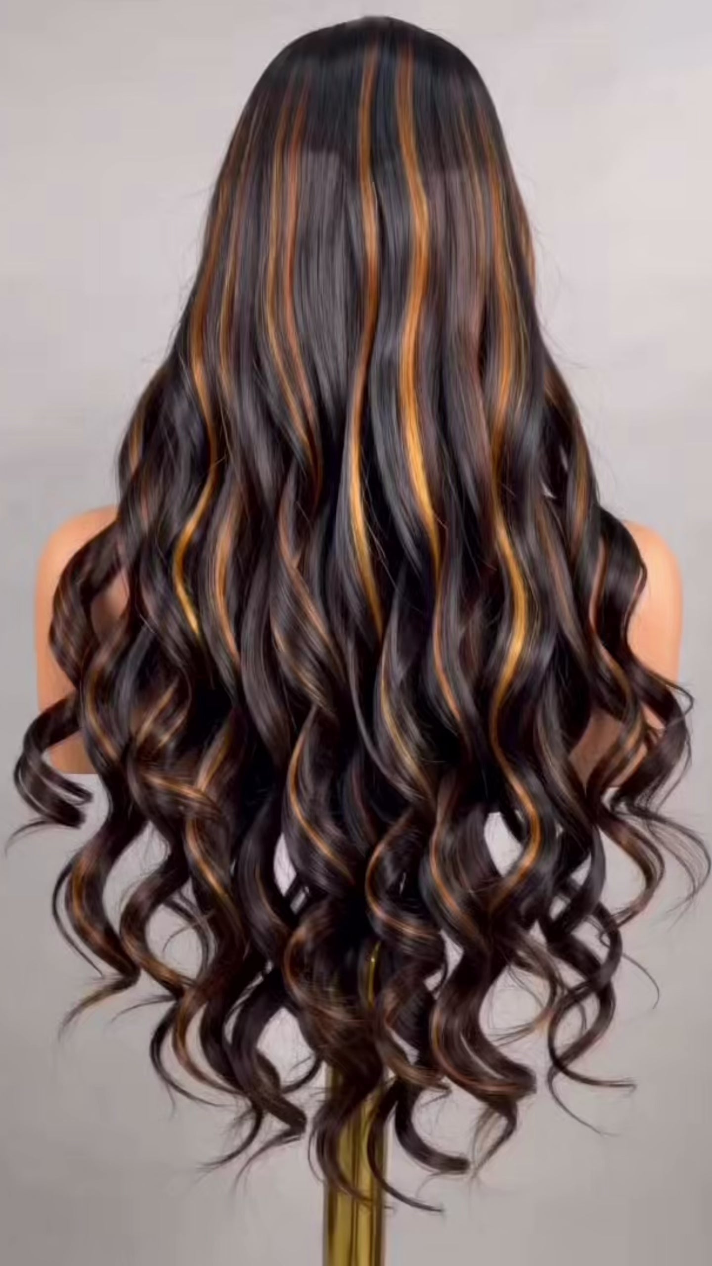 U-part Wig 24-inch dark brown/light brown 300g Human Hair Baddie Bundles Store