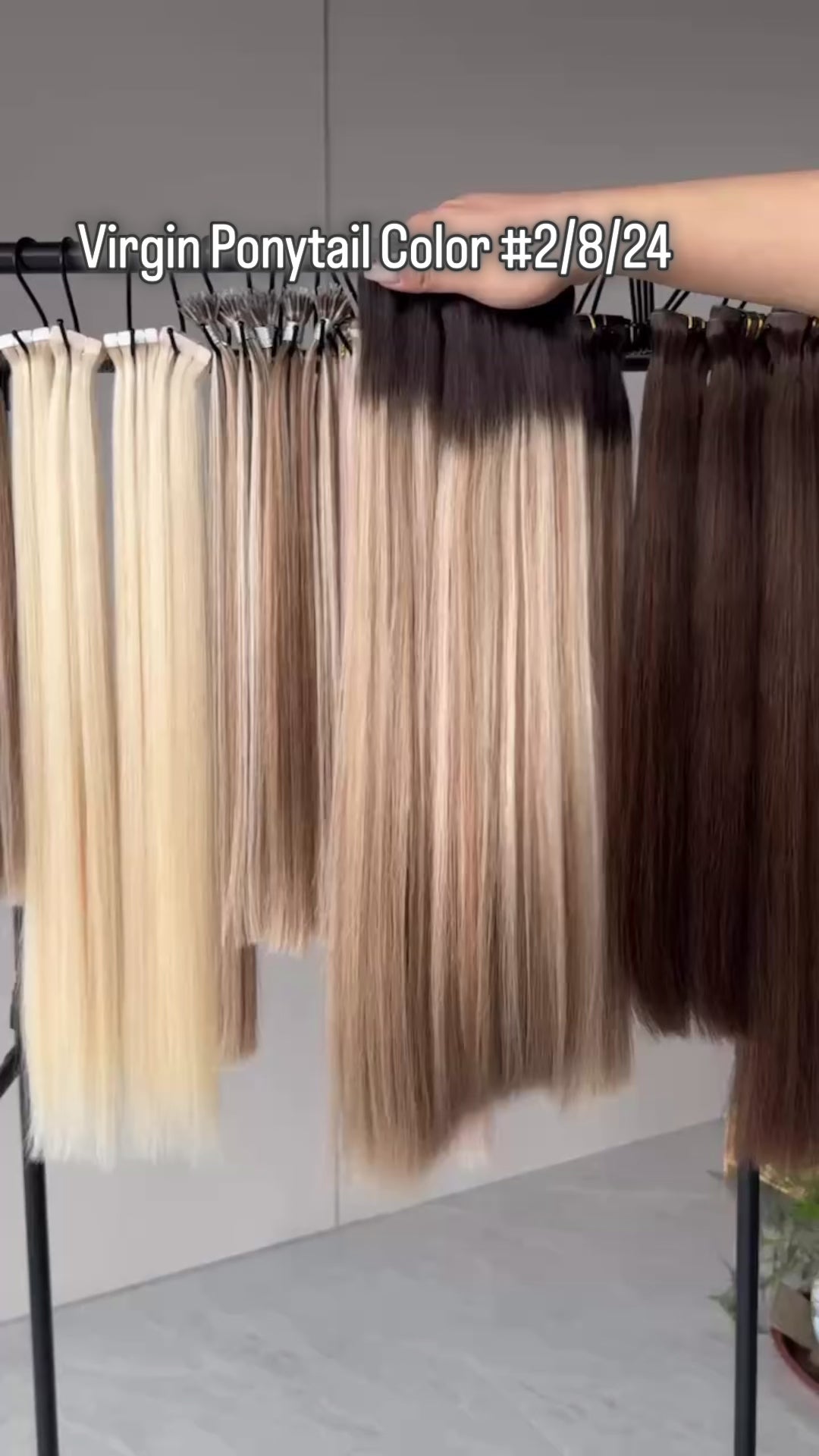 Video: balayage ponytail 150g virgin human hair gedragen, natuurlijke look | BaddieBundlesStore