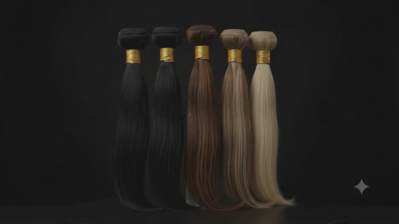 Signature Virgin Human Hair Genius Weft 50g — 50 gram virgin mensenhaar weft voor naadloze extensions