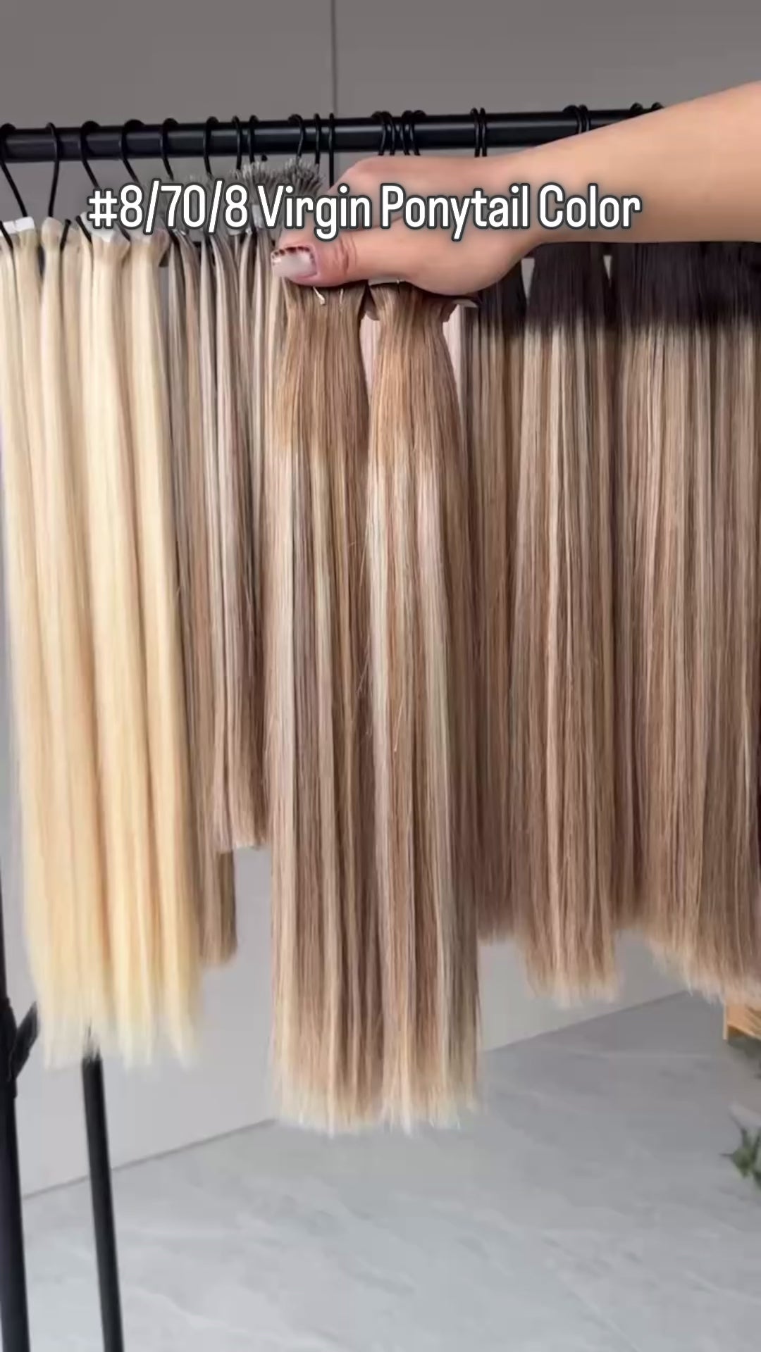 Video: balayage ponytail extension van echt haar, kleur en glans van dichtbij | BaddieBundlesStore
